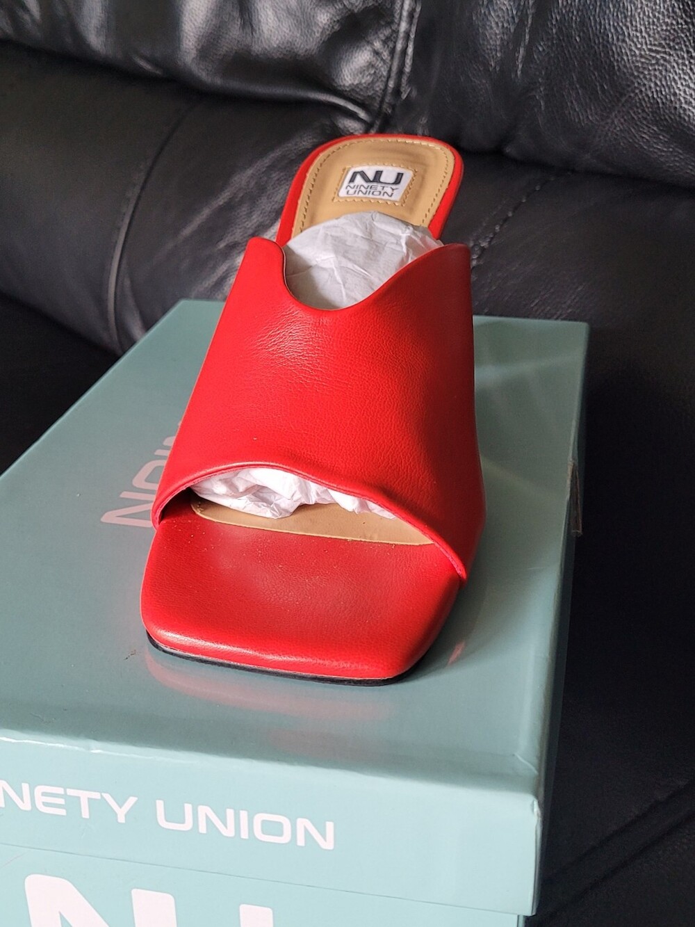 NU Nineteen Union Red Slide Mule - Women's